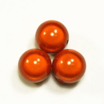 MC25M714- 6 3D Perlen, Miracle Perlen 25mm  Orange