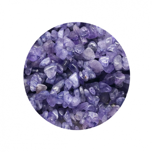 ST7113- 1 doppel Strang ca 85 cm amethyst Natur Splitt 7-15 mm