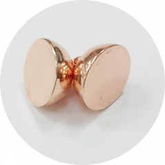 VS612RG- 5 starke Magnet 12mm Messing rosegold, geschlossen